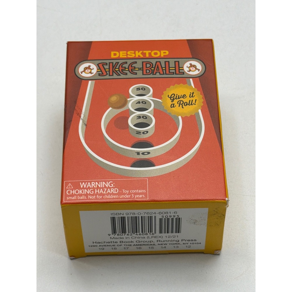 RP MINIS Desktop Skee Ball‎ Game Fun Desk Toy Choking Hazard Warning